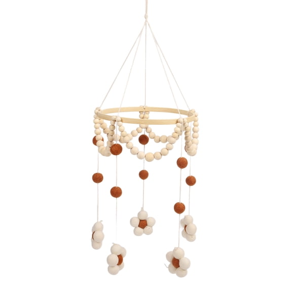 Xirurus Baby Hanging Mobile Promote Sleep Safe Nursery Decoration Bed Bell Pendant for Newborn Infants, Brown