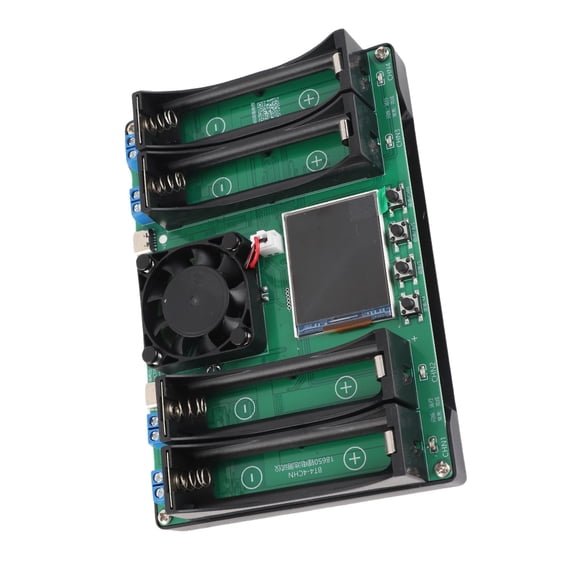 Xirurus Battery Capacity Tester 4 Channel Automatic Cyclic Charging Discharging Internal Resistance Meter DC5V Module for 18650 Batteries (Dual Units: 7.09 inches / 18.0 cm) Multicolor