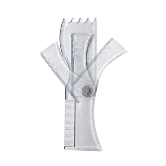 Xirurus Beard Shaping Tool & Trimming Shaper Template Guide for Men's Shaving, 360 Rotatable Clear Stencil with Full-Size Comb for Perfect Line Up & Grooming