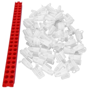 Xirurus Bee Queen Cage Plastic Rearing Kit with Transport Strip Beekeeping Accessories for Outdoor Use, 46 Pieces Queen Bee Transport Cages, 16.7 in / 42.4 cm Length