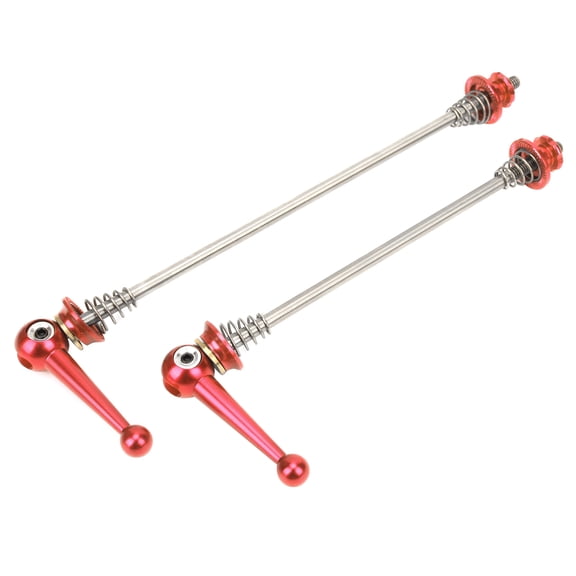 Xirurus Bicycle Wheel Hub Front and Rear Skewers Mountain Bike Quick Release Skewers Set Red Lightweight Aluminum Alloy Replacement Parts For MTB Cycling Hubs 100mm 135mm