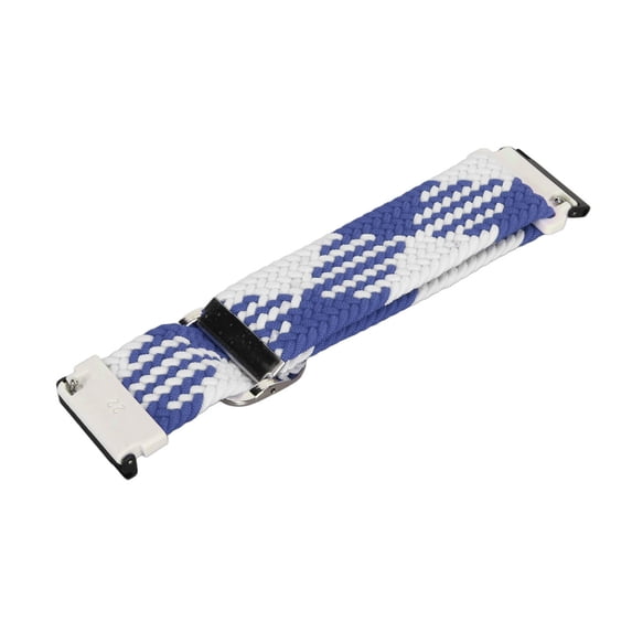 Xirurus Braided Nylon Sport Watch Strap Adjustable Replacement Band for Spartan Hr Baro, Suunto7, D5i, Blue White, 7.1 inches / 18 cm