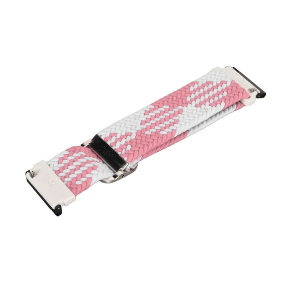 Xirurus Braided Nylon Sport Watch Strap Adjustable Replacement Band for Spartan Hr Baro, Suunto7, D5i, Pink White, 7.1 inches / 18 cm