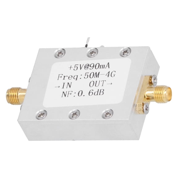 Xirurus Broadband Amplifier Ultra Low Noise Aluminum Alloy Signal Receiving Booster LNA 0.05-4GHZ[cite: 1]