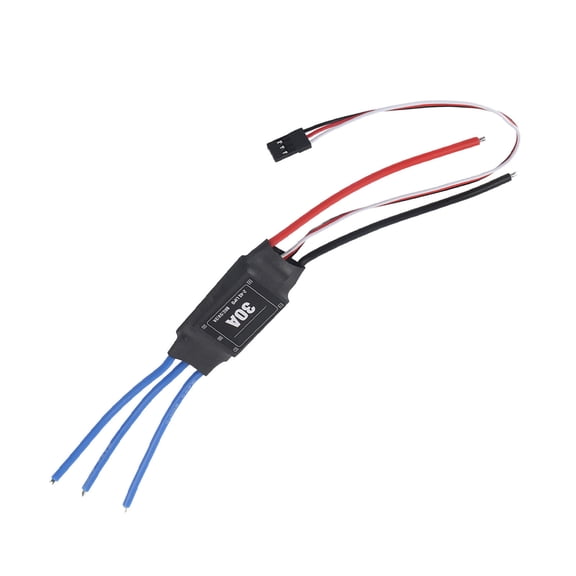 Xirurus Brushless ESC Electronic Speed Controller for RC Car Ship Underwater Propeller Replacement Parts, One Way 30A 2-4s UBEC 2A 5V Model Upgrade Component (5.12 inches / 13 cm)