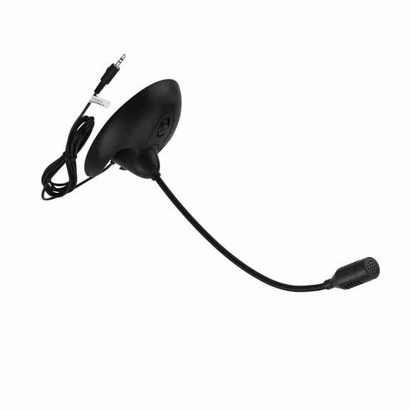 Xirurus CM-201 Flexible Gooseneck Desktop Standing Microphone Stereo Karaoke Mic with 3.5mm Plug, Background Noise Cancellation for Computer PC Online Chat and Audio Recording, Black