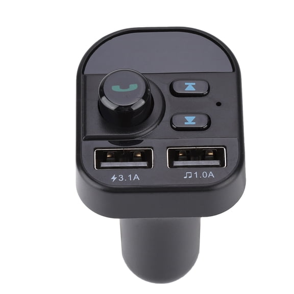 Xirurus Car FM Transmitter Wireless Bluetooth V5.1 MP3 HD Player Hands Free Vehicle Dual USB Ports Charger (5.12 inches / 13 cm)