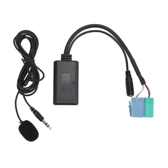 Xirurus Car Wireless Audio AUX Input Adapter Wire Bluetooth 5.0 Module with Microphone, 9.8 inches / 25 cm Length Automotive Stereo Connector Replacement for Becker Mexico Traffic Pro Indianapolis