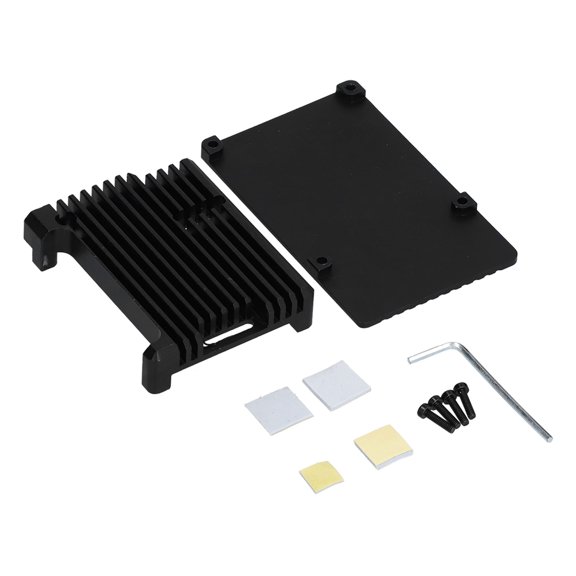 Xirurus Case for Raspberry Pi 3 Model B B+ Black Aluminum Alloy Anodic Oxidation CNC Shell, 3.94 in / 10 cm[cite: 1]