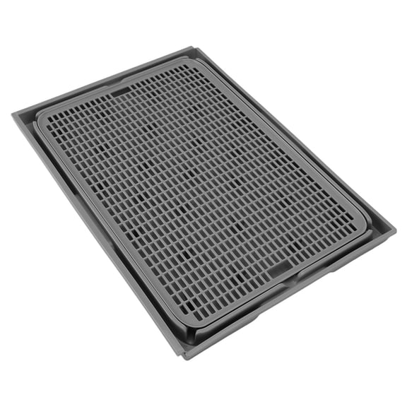 Xirurus Cat Litter Mat Spacious Double Layer Washable Anti Slip Bottom Cat Litter Box Mat Cat Litter Catcher Mat Honeycomb Trapping Pad, Dark Gray (16.9 x 13.0 inches / 43.0 x 33.0 cm)