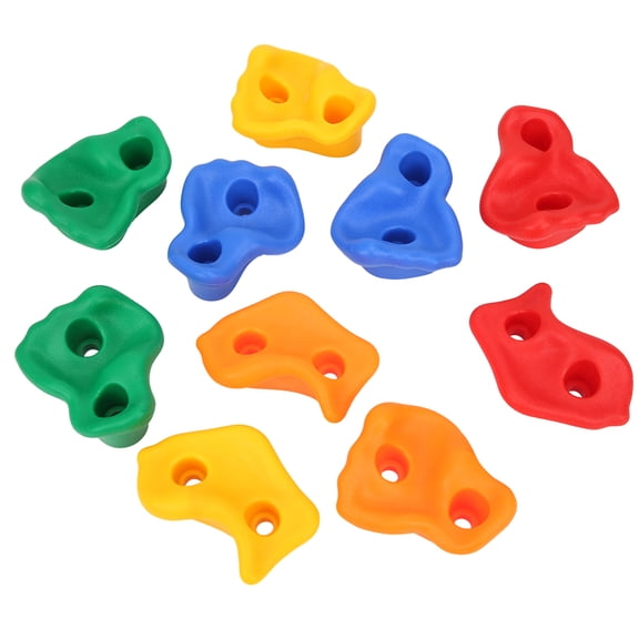 Xirurus Children Rock Climbing Wall Holds Set Colorful Practical Playground Equipment Accessory 10 Pieces Plastic Climbing Stones for Indoor Outdoor Play (9.84 inches / 25 cm)