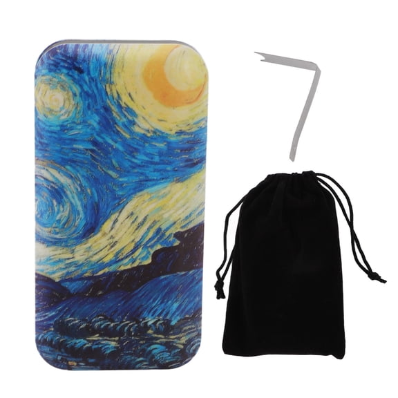 Xirurus Cigarette Case, Automatic 10 Pack Holder with Starry Sky Pattern, Elegant and Portable Hard Box