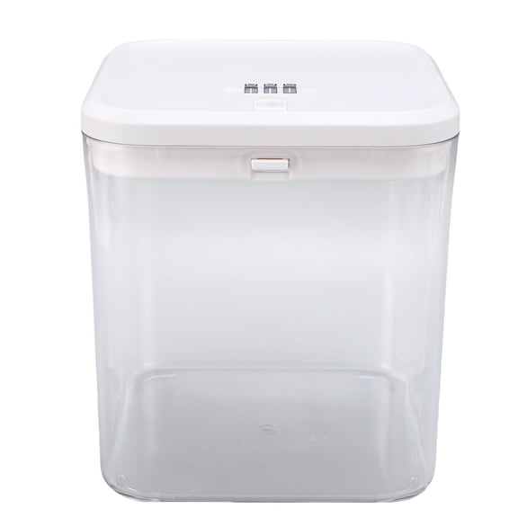 Xirurus Clear Medication Lock Box with Combination Code, Food Storage Box, 6.3x5.5x5.5 in