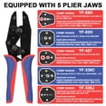 thumbnail image 1 of Xirurus Coaxial Cable Crimping Tool Set, Multi-Functional Wire Stripper & Cutter with 5 Interchangeable Jaws (11.02 in / 28 cm), 1 of 5