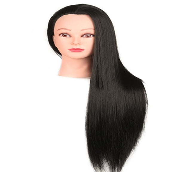 Xirurus Cosmetology Hairdressing Training Model Head for Practicing Hair Styling Makeup (11.81 inches / 30 cm) - Black