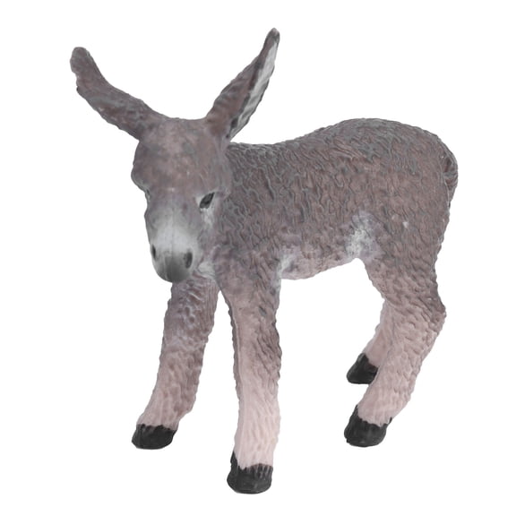 Xirurus Cute Simulation Farm Animal Donkey Figurine Lifelike Model Toy Home Decoration Birthday Gift for Kids
