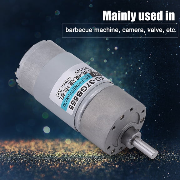 Xirurus DC 15W Large Torsion Geared Motor CW/CCW 12V 30RPM Reversible Gear Motor, Durable Electric Motor for Home Improvement, 5.9 inches / 15 cm Length