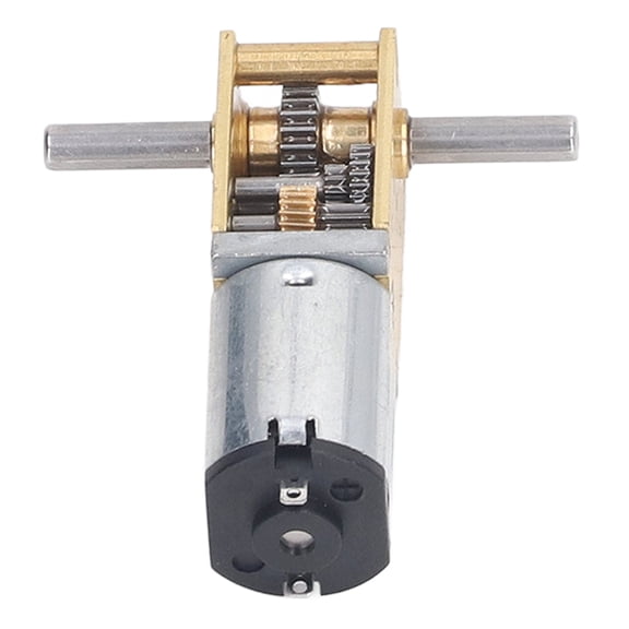 Xirurus DC 3V Brush Mini Gear Motor 30RPM Double Shaft Micro Turbo Worm Geared Motor Reduction Geared Motor with Fixed Seat, Screws and Nuts for Smart Car DIY Electronics