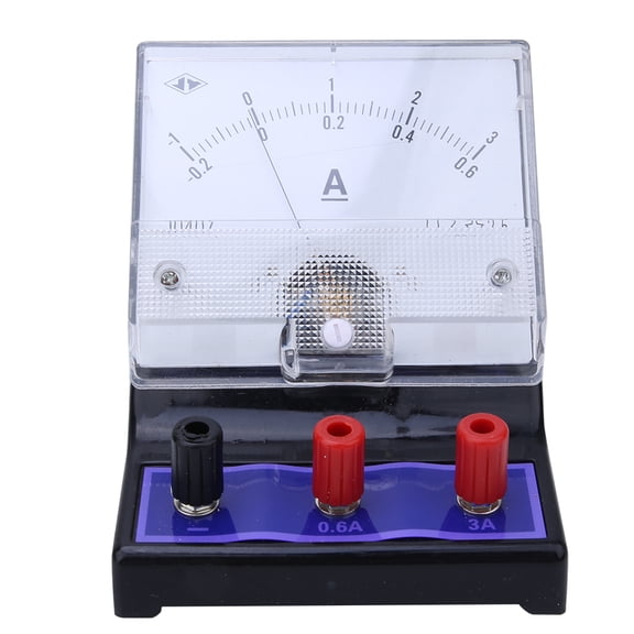Xirurus DC Current Measuring Gauge Physical Educational Experimental Current Meter 0~0.6A 0~3A 2.5 Accuracy Level For School Physics Labs Analog Galvanometer Ampere Tester Tool (5.9 inches / 15.0 cm)