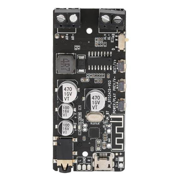 Xirurus DIY Bluetooth Receiver Module Stereo 2x5W Bluetooth 5.0 Amplifier Board with 3.5mm Headphone Plug