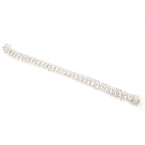 Xirurus DIY Handmade Crystal Glass Rhinestones Trimming Sewing Tassel Chain Clothes Appliques Marquise Style 1.18 inches / 3 cm Width #2