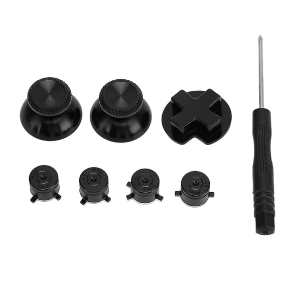 Xirurus DIY Metal Buttons Kit Replacement Parts for Nintendo Switch Pro Game Controller D-Pad ABXY Mod Set, 14.00 x 9.00 x 3.00 inches / 35.6 x 22.9 x 7.6 cm, Black