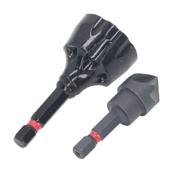 Xirurus Deburring External Chamfer Tool Set, 1/4 in Hex Shank Drill Bit Burr Removal, Chromium Vanadium Steel