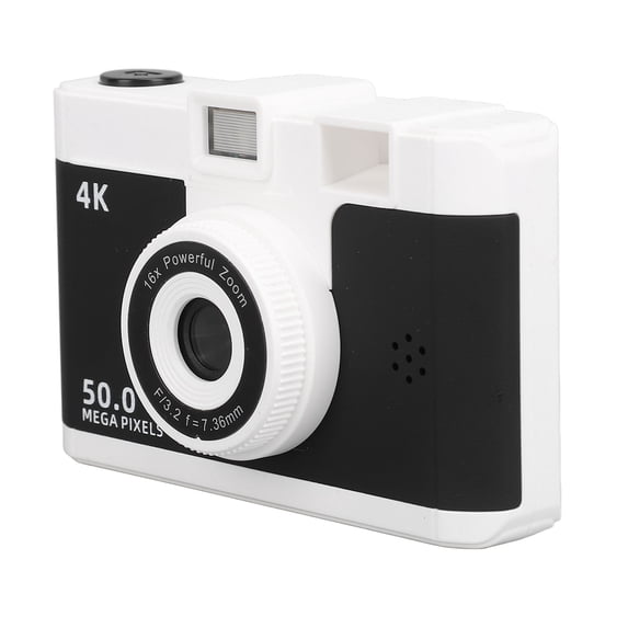 Xirurus Digital Camera 1080P 50MP HD Dual Lens Wireless 16X Digital Zoom Anti Shake Compact Point and Shoot Vlogging Camera with MP3 Games for Photography Video, Black (4.33 inches / 11 cm)