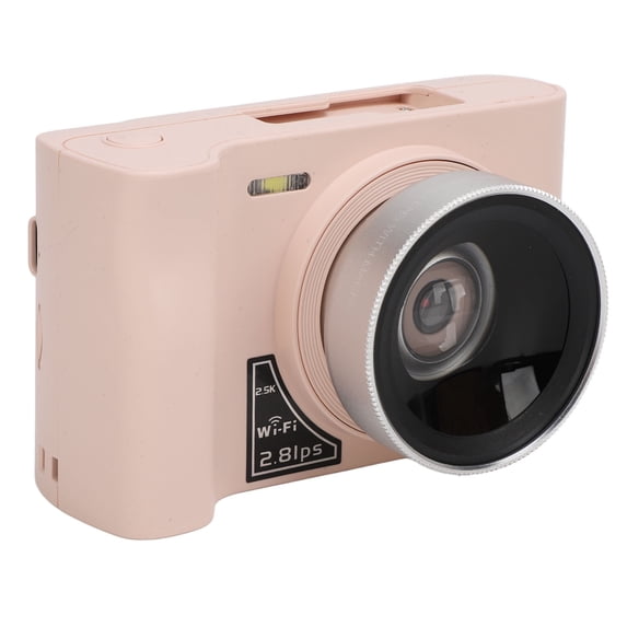 Xirurus Digital Camera 2.5K 24MP 16x Digital Zoom WiFi Mirrorless Camera with 2.88 Inch Screen MP3 Games Compact Vlogging Camera for Travel Students Teens Pink