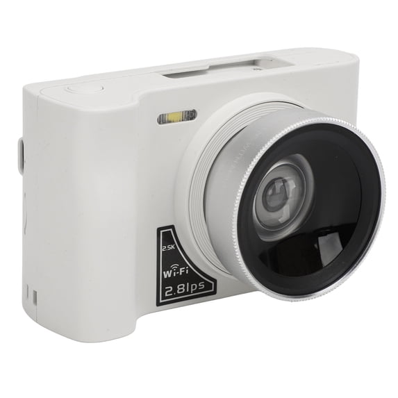 Xirurus Digital Camera 2.5K 24MP 16x Digital Zoom WiFi Mirrorless Camera with 2.88 Inch Screen MP3 Games Compact Vlogging Camera for Travel Students Teens White