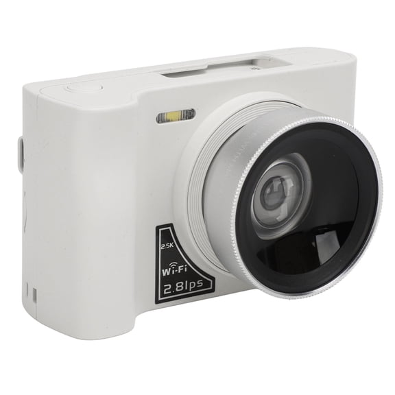 Xirurus Digital Camera 2.5K 24MP 16x Digital Zoom WiFi Mirrorless Camera with 2.88 Inch Screen MP3 Games Compact Vlogging Camera for Travel Students Teens White