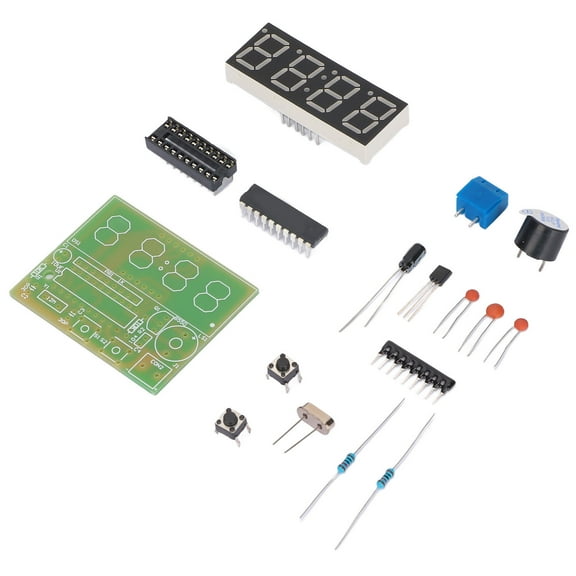 Xirurus Digital Clock Kits 4 Digit Electronic Soldering Clocks Kit with Second Correction Function for Schools DIY Electronic Projects
