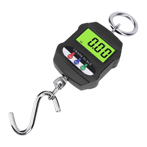 Xirurus Digital Hanging Scale 660LB 300KG LCD Backlit Display Mini Crane Scale with Hook for Farm Hunting Fishing Outdoor