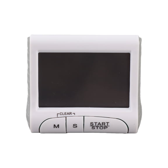 Xirurus Digital Kitchen Timer Magnetic Back Stand Large LCD Display Loud Alarm Cooking Clock White