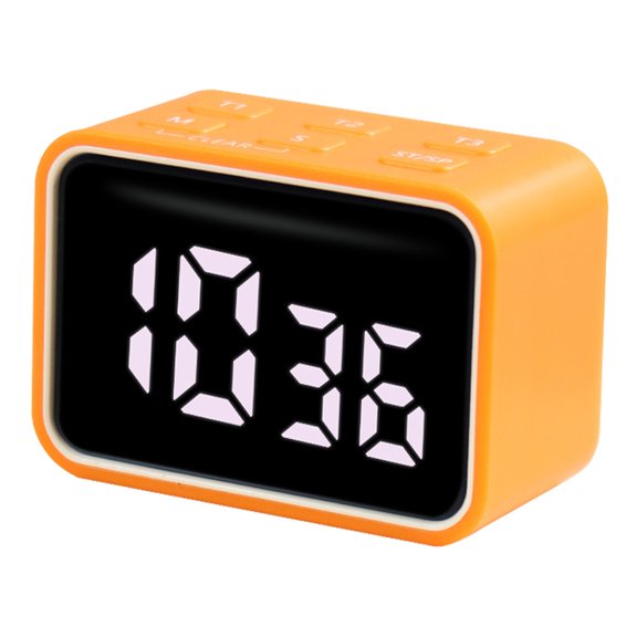 Xirurus Digital Kitchen Timer Magnetic Visual Countdown Clock for Kids and Adults Orange LED Screen Rechargeable Time Management Tool (2.56 inches / 65 mm, 2.12 oz / 60 g)