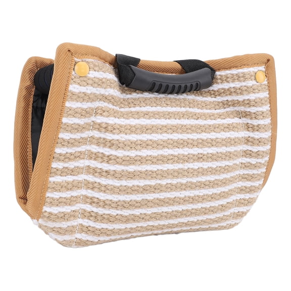 Xirurus Dog Training Bite Pillow Tear Resistant Coarse Jute Pad Interactive Play Tug Toy Dog Bite Sleeve Equipment with Handles for German Shepherd Malinois Large Dogs (14.96 in / 38 cm) Multicolor