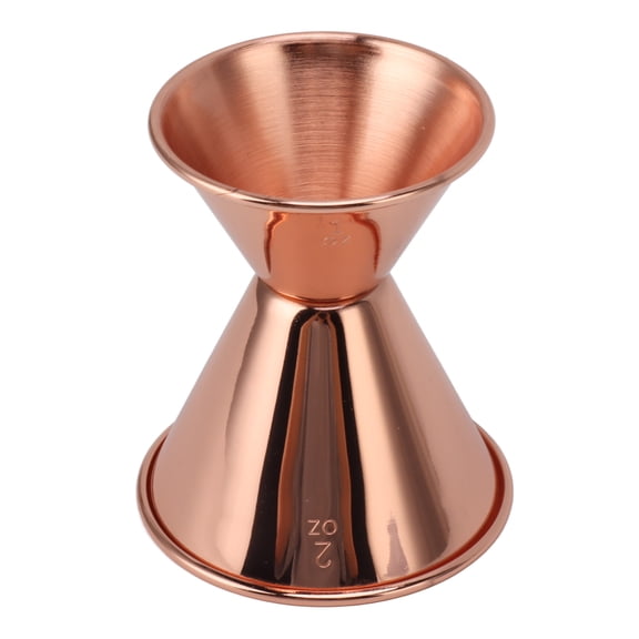 Xirurus Double Head Measuring Cup Professional 304 Stainless Steel Cocktail Jigger for Restaurant Bar Family Copper Plated Kitchen Gadget Accessories Tool 2.6x3.1 inches / 6.5x8 cm