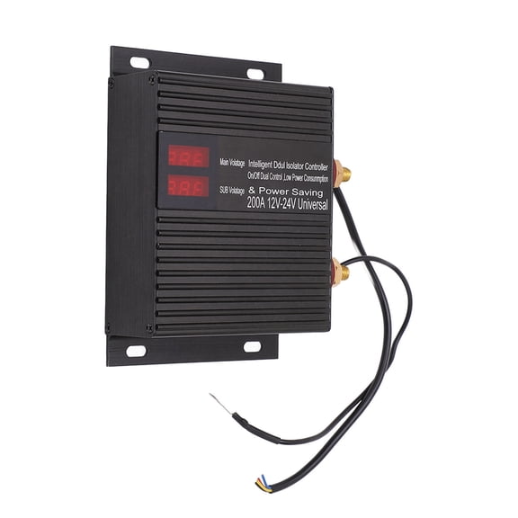 Xirurus Dual Battery Isolator 200A 12V-24V Universal Double Battery VSR Relay for Car RV ATV UTV Truck Boat[cite: 1]