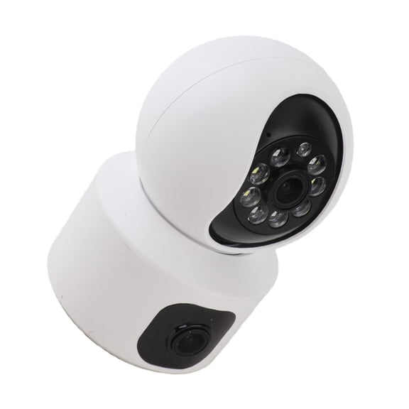 Xirurus Dual Lens Security Camera 1080P Wireless Home WiFi Smart Security System with 360 Degree PTZ Rotation, Motion Detection, and Remote App Access for Indoor Surveillance Setup