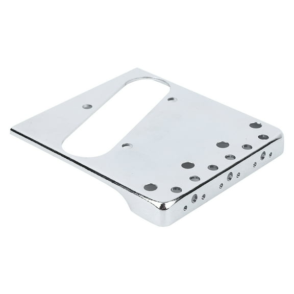 Xirurus Electric Guitar Bridge Plate 6 Strings Saddle Replacement Parts for Telecaster Adjustable String Instrument Accessories Silver, 3.39 x 3.03 x 0.39 inches / 86 x 77 x 10 mm