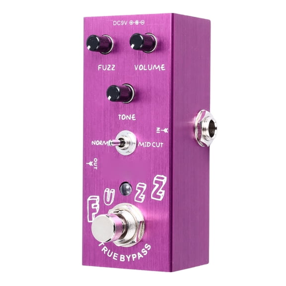 Xirurus Electric Guitar Effector Multifunctional Guitar Pedal for Musical Instrument Tuning Knob Adjustment Metal Shell Purple (4.33 inches / 11 cm)