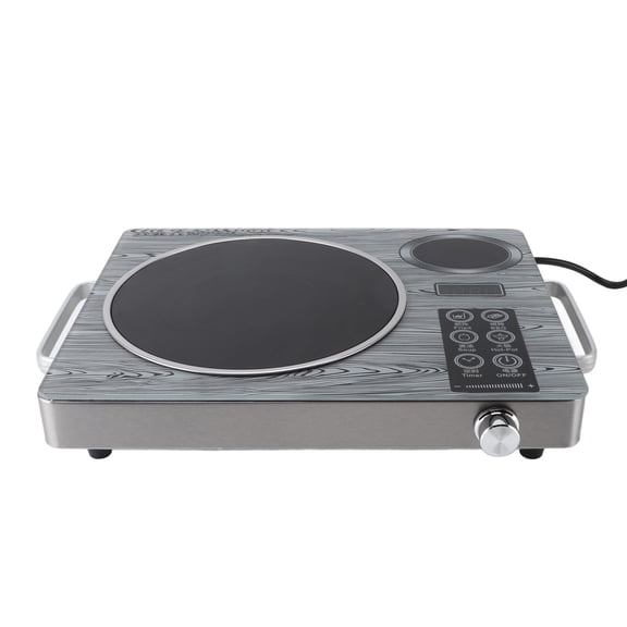 Xirurus Electric Induction Cooker Portable Touch Control Single Burner Ceramic Infrared Heating Plate 4h Timer Adjustable 26 Speeds 3500W Countertop Cooktop 220V for Kitchen RV Camping