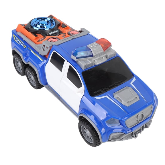 Xirurus Electric Police Car Toy with Light Sound 360 Degree Rotating Automatic Door Opening Battery Powered Light Up Action Vehicle Toy for Kids and Toddlers Boys Girls
