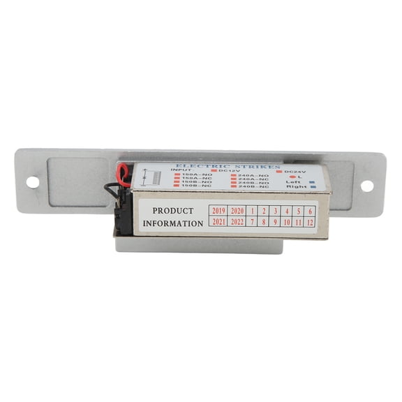 Xirurus Electric Strike Lock 250Kg Zinc Alloy Body Door Access Control System DC 12V NO Power On to Unlock Silver Cathode Lock Heavy Duty Replacement (6.30 inches / 16 cm)
