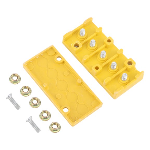 Xirurus Electrical Motor Controller Wire Connection Box 5 Pole Bike Wire Connector Box for E Bike, Yellow, 3.1" x 1.3" x 0.8" (8x3.3x2 cm)