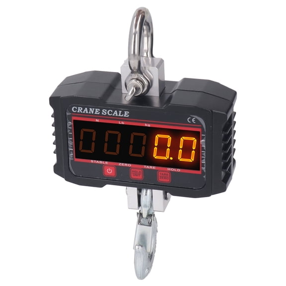 Xirurus Electronic Crane Scale 1000 LB / 500 KG Digital Hanging LED Display High Accuracy Industrial Portable Mini Handheld for Outdoor Heavy Duty