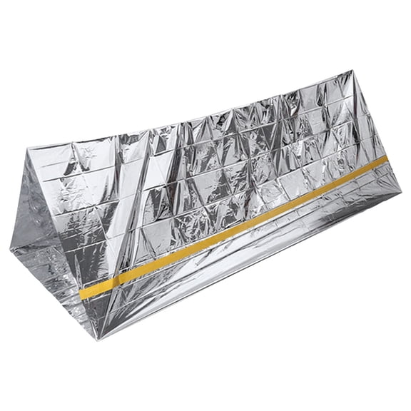 Xirurus Emergency Tent Reusable Thermal PET Aluminum Film Survival Shelter for Hiking and Camping 94.5 x 59.8 x 35.4 inches / 240 x 152 x 90 cm