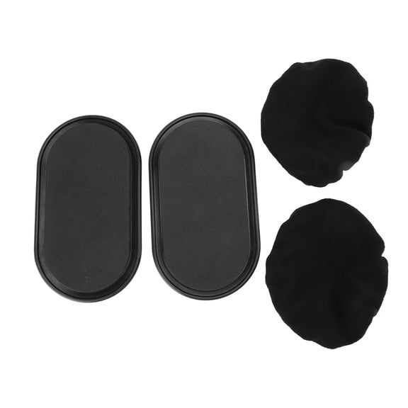 Xirurus Exercise Sliders 2 Piece Full Body Coordination Gliding Disc Lightweight Hands Feet Workout for Home Gym Fitness Core Strengthening Black (9.3 inches / 23.5 cm) [cite: 22]