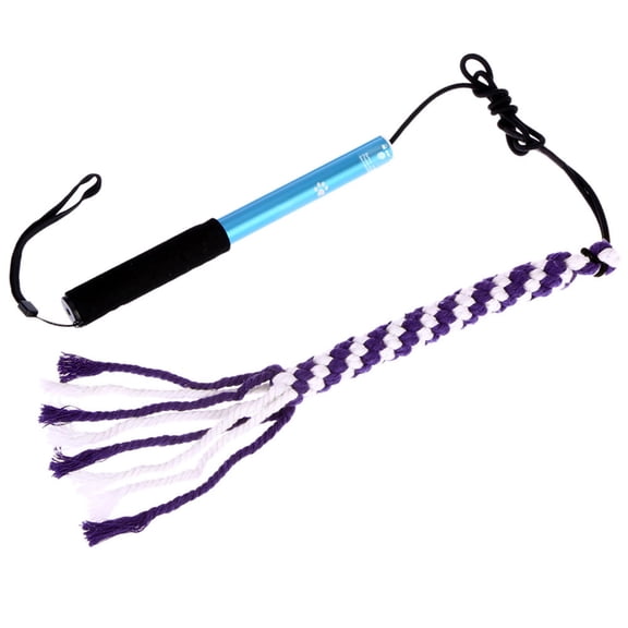 Xirurus Extendable Dog Teaser Pole Wand Outdoor Interactive Pet Flirt Pole Training Exercise Rope Toy for Medium Large Dogs, Blue (10.24-35.04 inches / 26-89 cm)