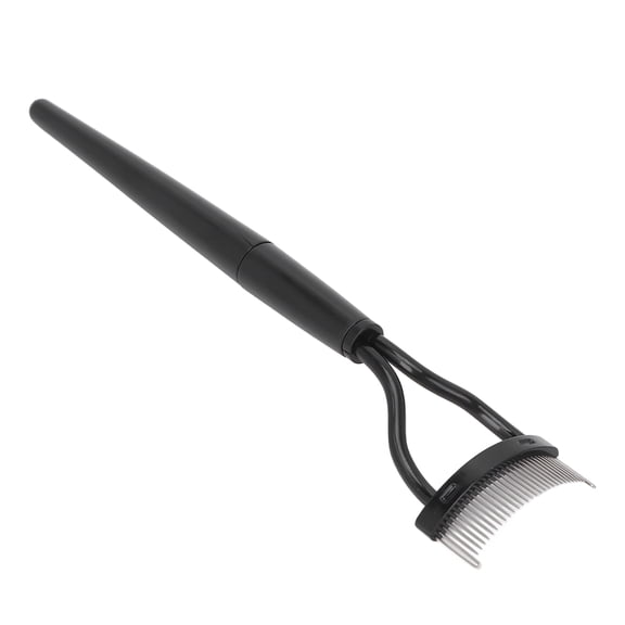 Xirurus Eyelash Comb Folding Reusable Stainless Steel Eyelash Separator with Cover Cosmetic Tool Black Lash Definer Grooming Brush Eye Makeup Mascara Applicator Needle Comb Beauty Accessories